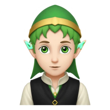 elf in black vest sticker