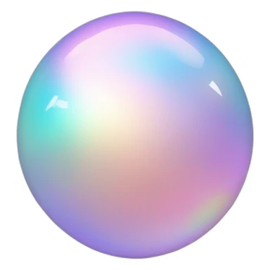 Pastel iridescent orb sticker