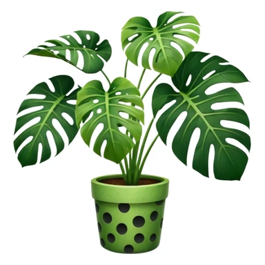 Dalmatian monstera  sticker