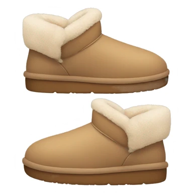light brown cozy Ugg slippers sticker