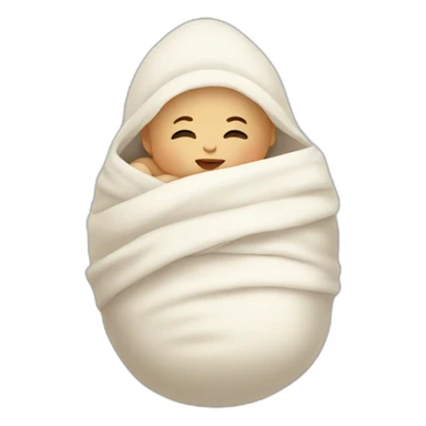 Swaddled baby sticker