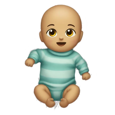 Little baby on a christmas blanket sticker