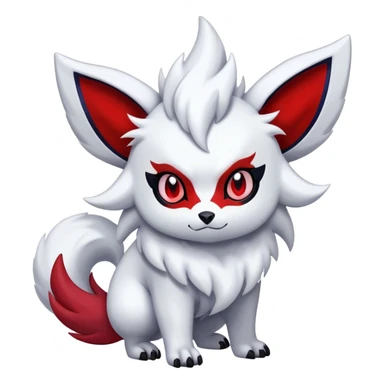 Epic Shiny Cool Cute Kawaii Absol-Zorua-Pokemon-fakemon-hybrid-animal Full Body  sticker