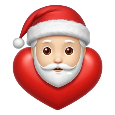 red heart in a santa hat sticker