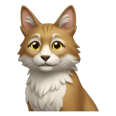 Chat sur loup sticker