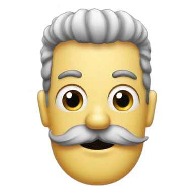 Toothbrush moustache sticker