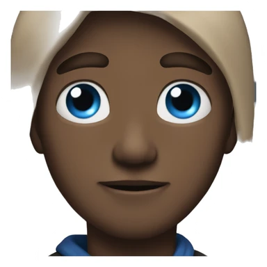 long brown hair boy with blue eyes and septum piercing sticker