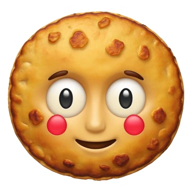 emoji of a Swiss rösti, round, golden and crispy sticker