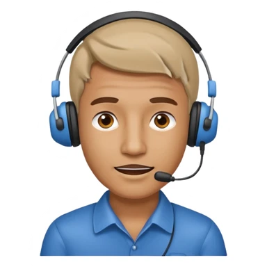 call center man sticker