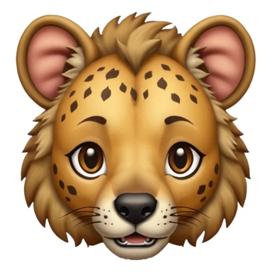 The hyena is something between a lion and a dog. A very subtle distinction.  sticker