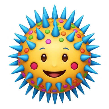cute virus with many spike sticker