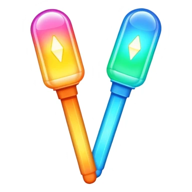 a dual of lightstick sticker