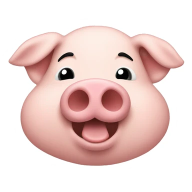 Pig kissing sticker