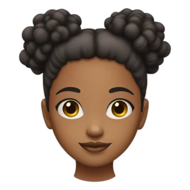 girl with 2 afro puffs ill sticker