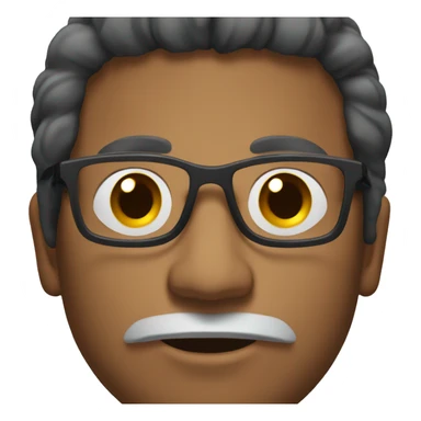 indian man with black glasses and slightly longer face  sticker