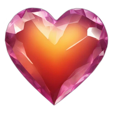 Corazón carmesí de cristal  sticker