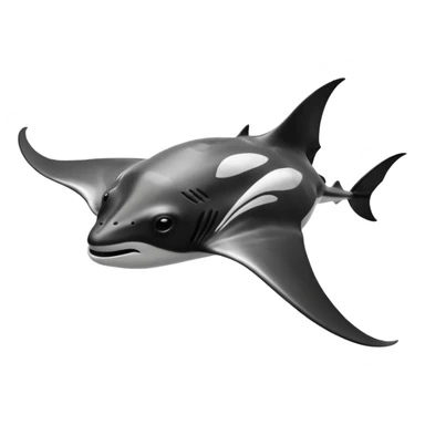 manta ray swimming sticker