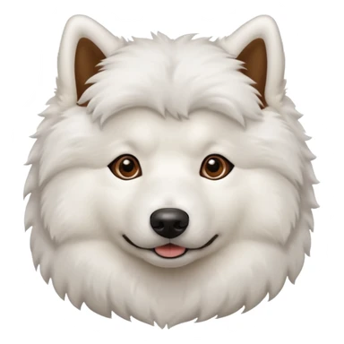 A cute dog. The dog breed should be samoyed. sticker