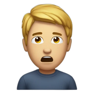 holding head in frustration  sticker