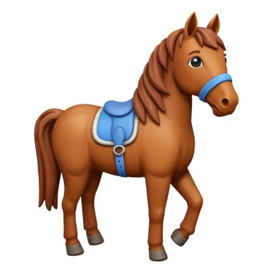 Horse made by clay sticker