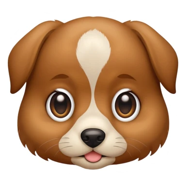 a puppy's face with bright eyes sticker
