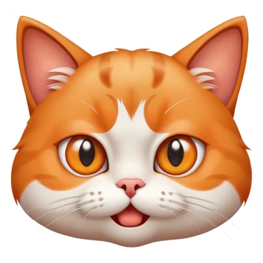 cute grimacing cat with big eyes and worried expression sticker