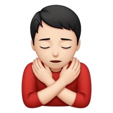 strangling myself with my eyes closed sticker