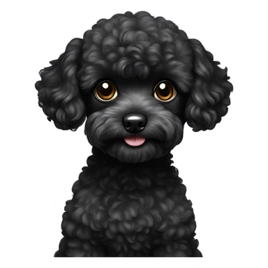 black toy poodle sticker