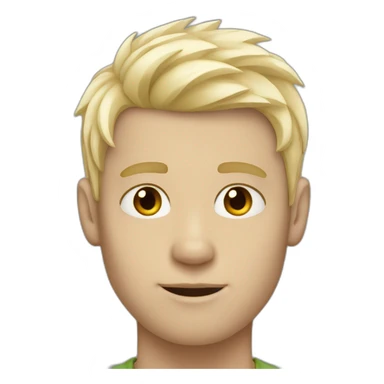 white boy bleached hair face sticker