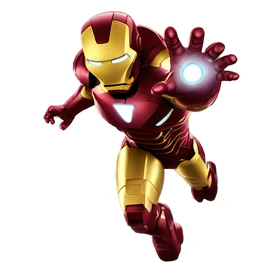 ironman flying in space sticker
