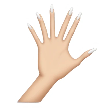 Hand with long nails sticker