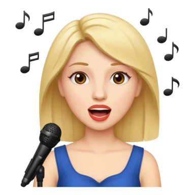 woman singing sticker