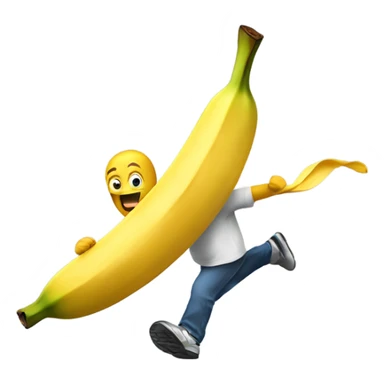 running fast banana sticker