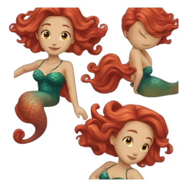 delphine-mermaid-red-hair sticker