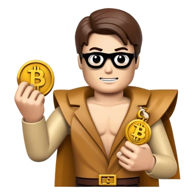 hackeur lego homme bitcoin sticker