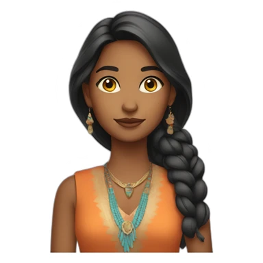 cool indian american girl sticker