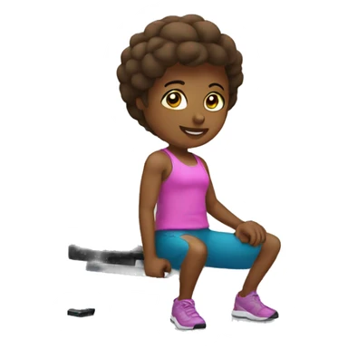 workout at gym sticker