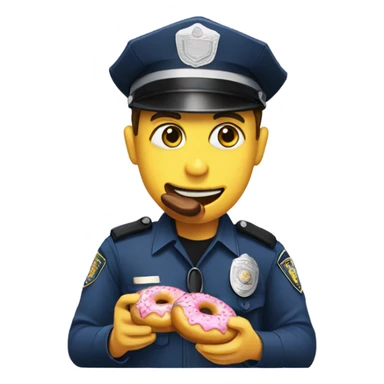 Police eating donuts sticker