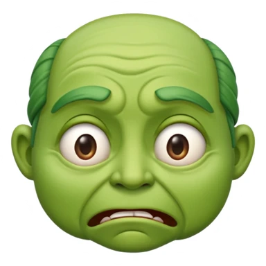 disgust facial expression stylized emoji sticker