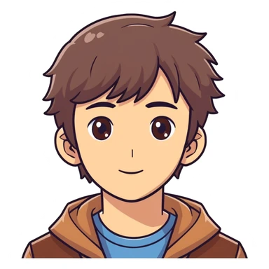 boy, brown eyes and hair, handsome sticker