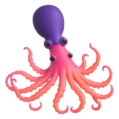 glowing deep sea squid sticker