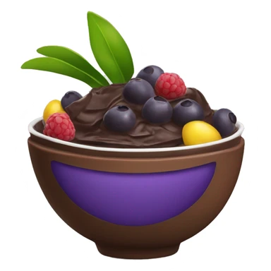 Acai chocolate bowl sticker