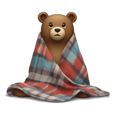 Bear with blanket sticker