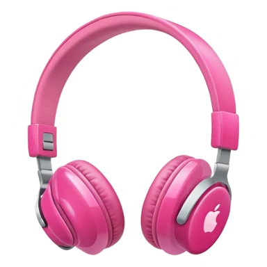 Pink apple headphones sticker