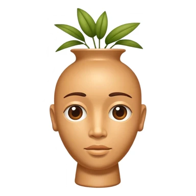Vase human head  sticker