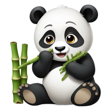 panda eating breakfast  sticker
