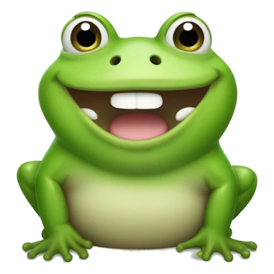 Fat laughing frog sticker