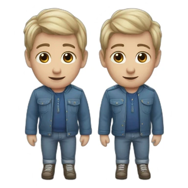 Carl and Karl  white twins sticker