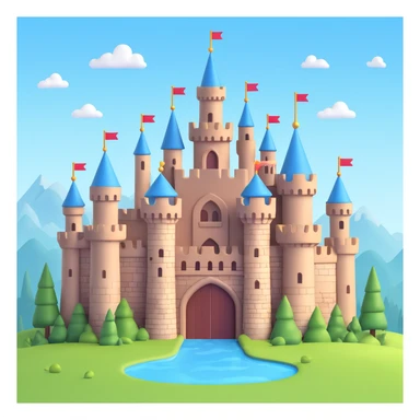 king and queen, castle background sticker