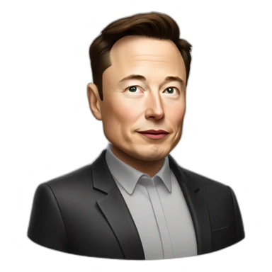 elon musk zeigt daumen sticker